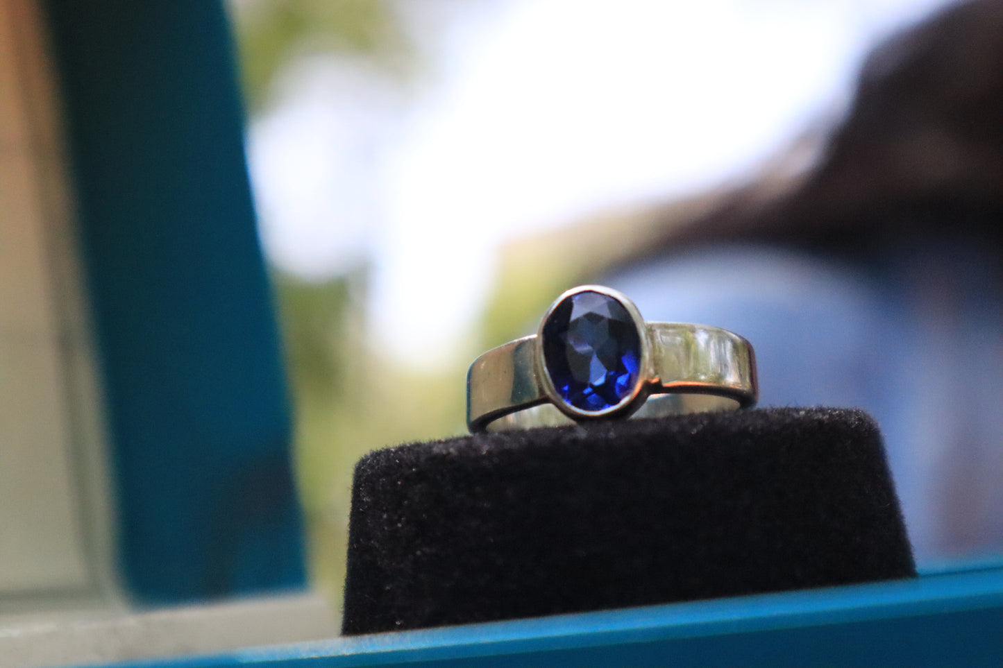 Stylish Silver Blue Stone Ring for Boys | Premium Quality Accessories - Zubee Silver