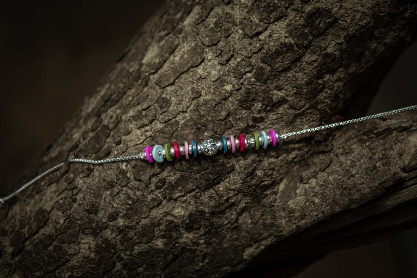 925 Sterling Silver Rakhi Multi Coloured Plates Rakhi