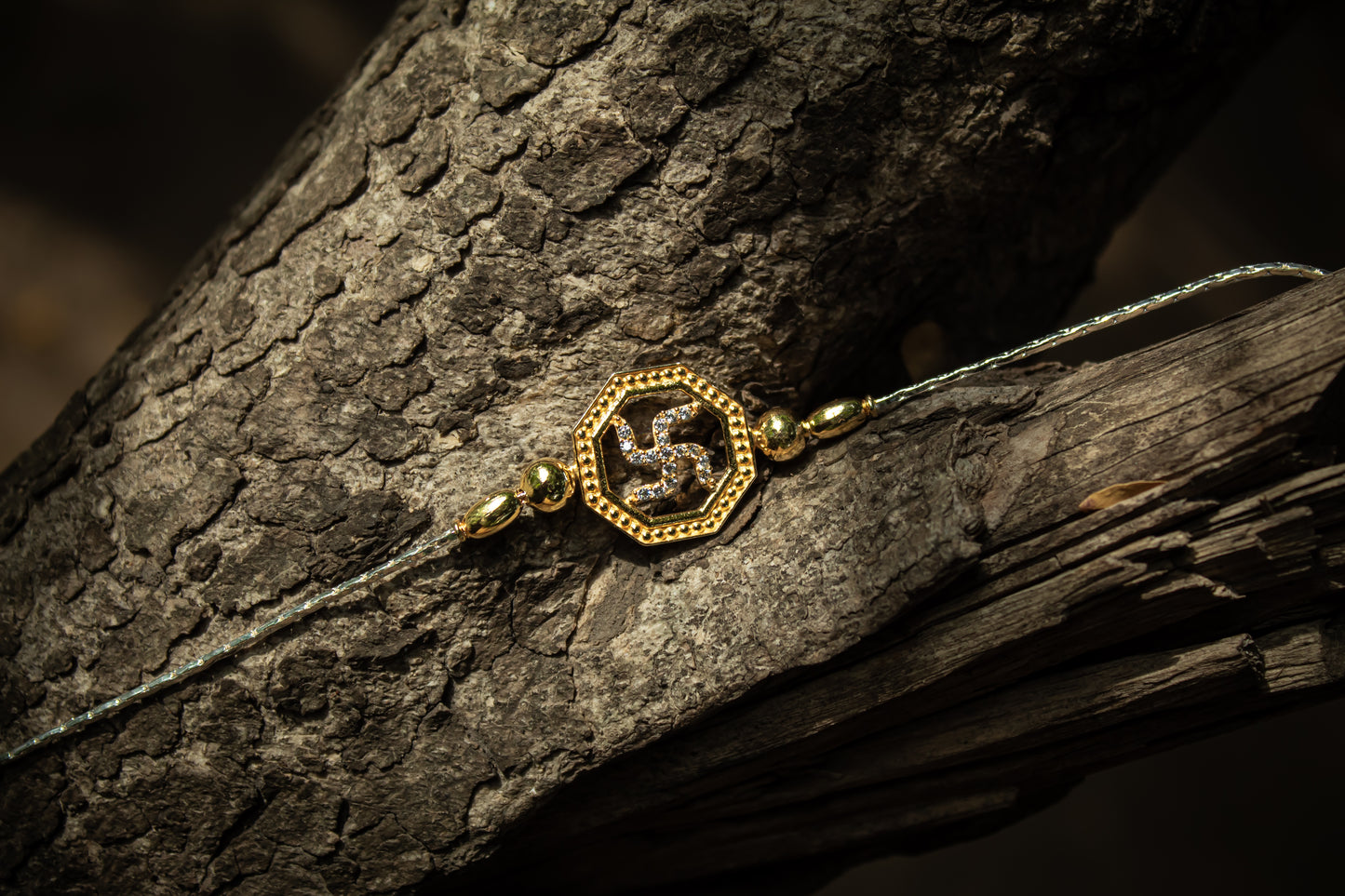 925 Sterling Silver Rakhi Swastik Symbol Rakhi