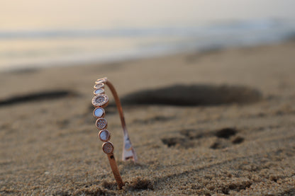 Rose Gold MOP Cuff Bracelet - Zubee Silver