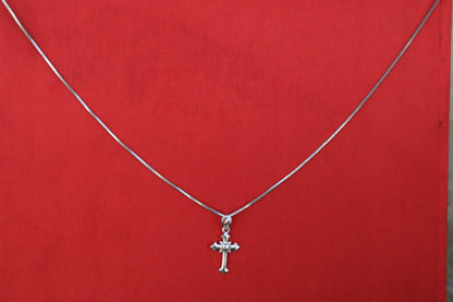 925 Silver Holy Cross Pendant with Chain