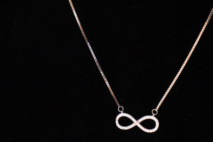 Rose Gold Infinity Chain - Zubee Silver