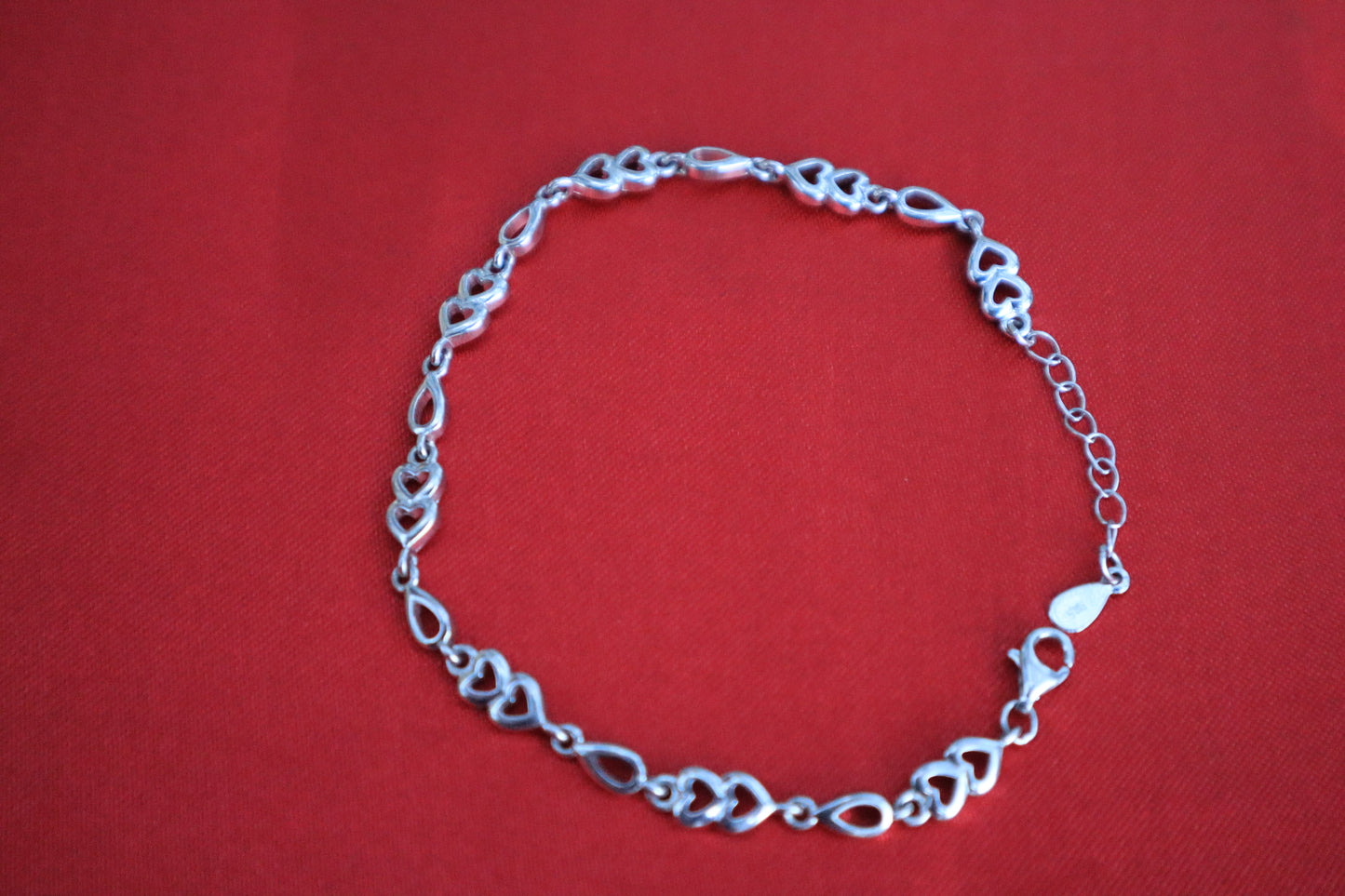 Silver Tiny Hearts Bracelet
