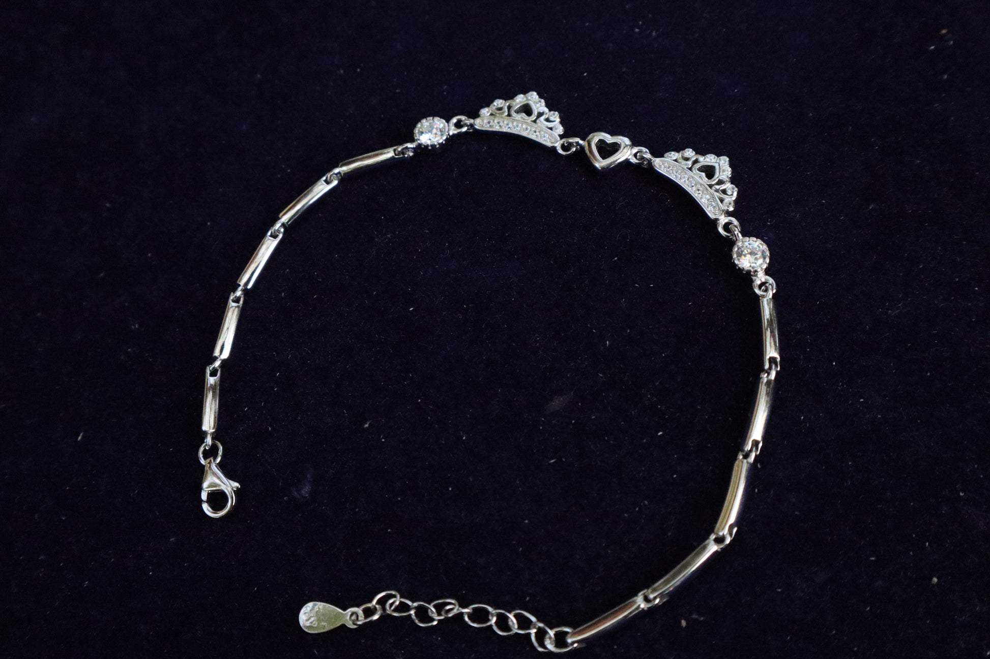 Silver Regal Crown Bracelet