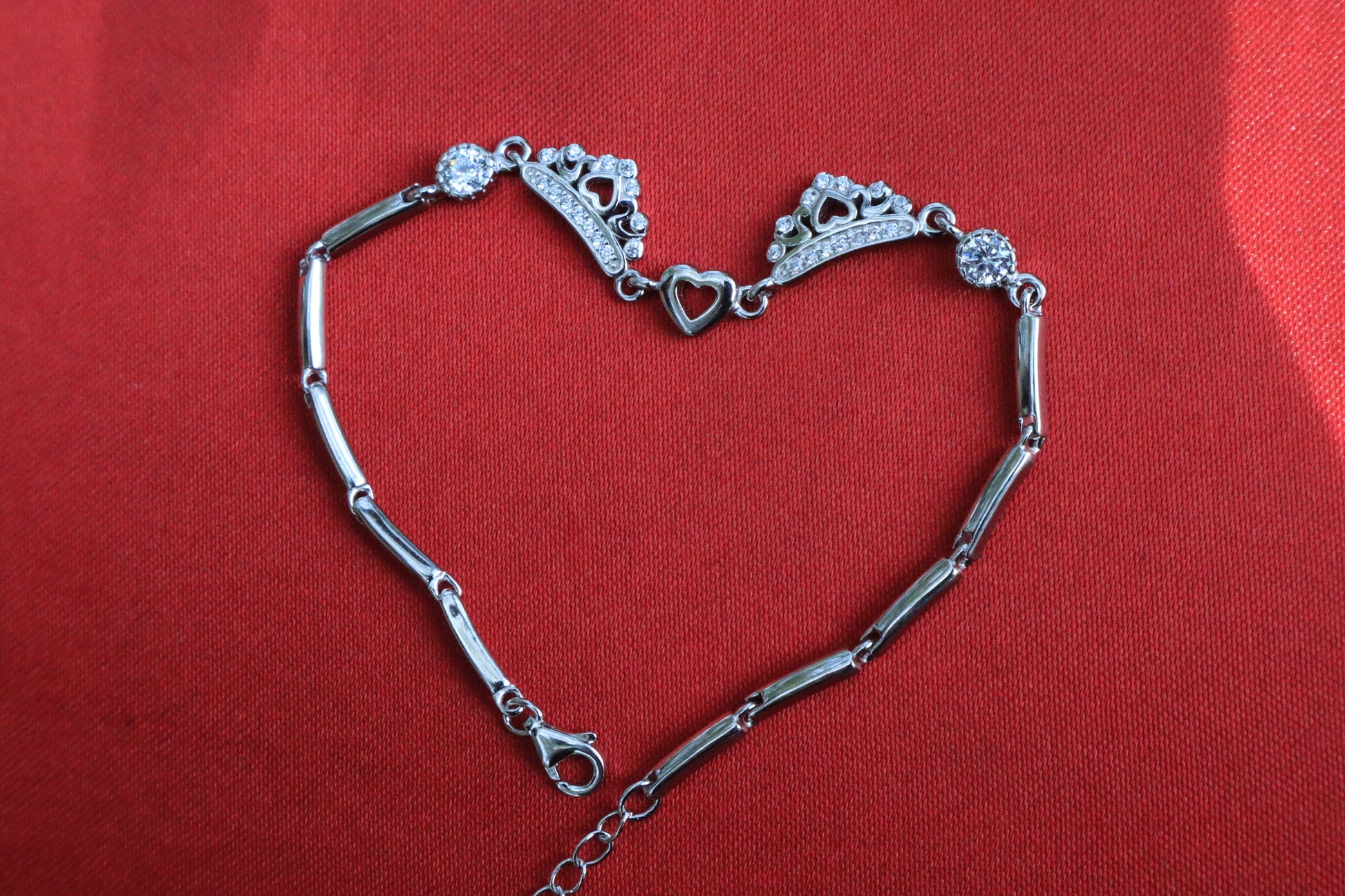 925 Sterling Silver Crown Bracelet