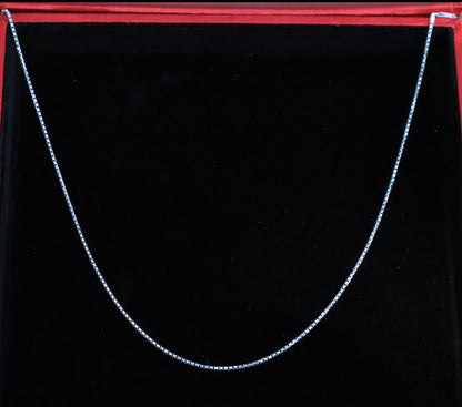 925 Silver Hollow Cubes Chain