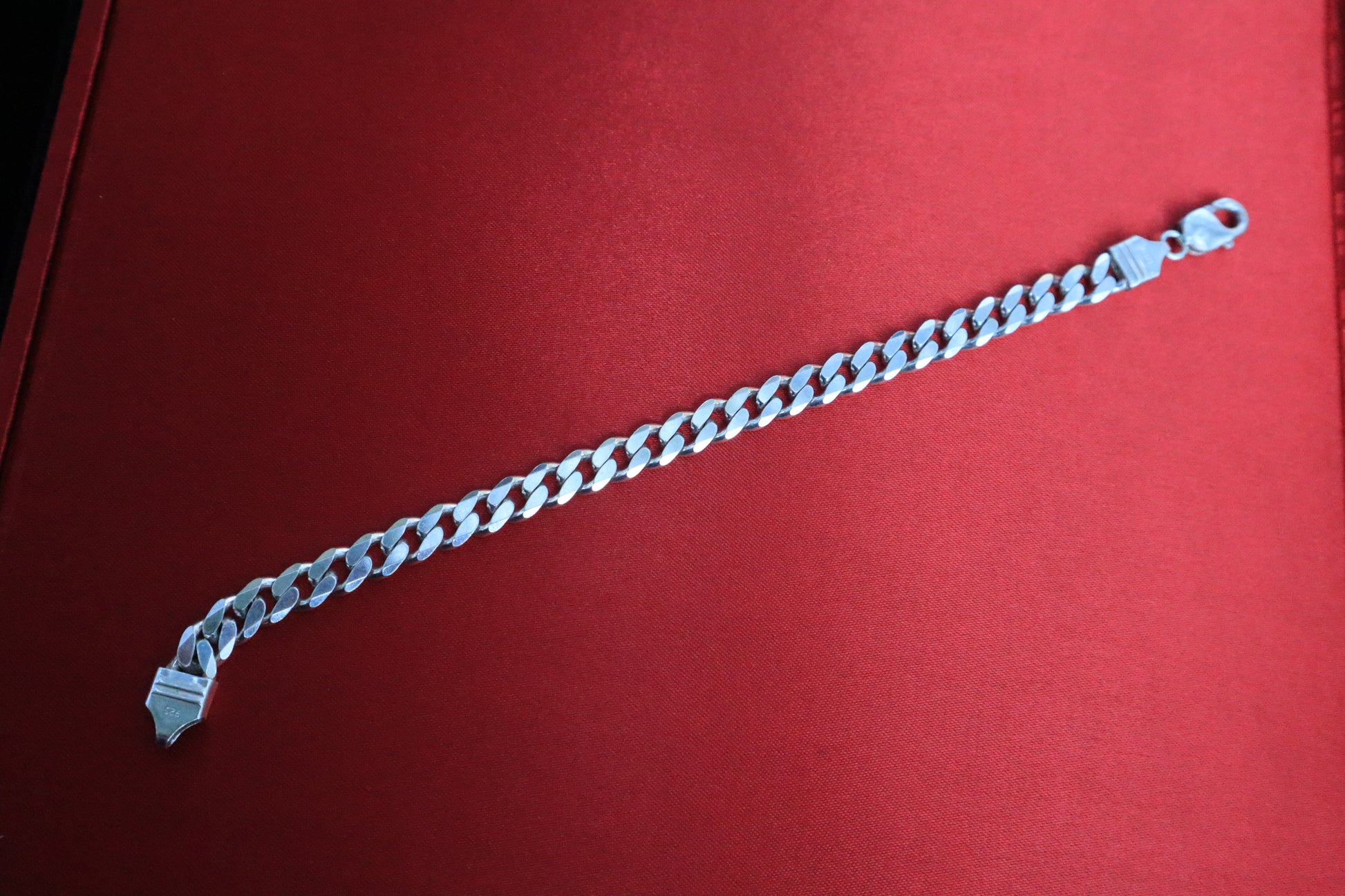 925 Silver Curb Pattern Bracelet