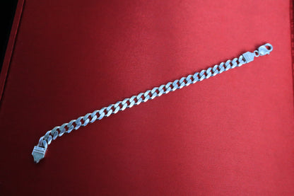 925 Silver Curb Pattern Bracelet