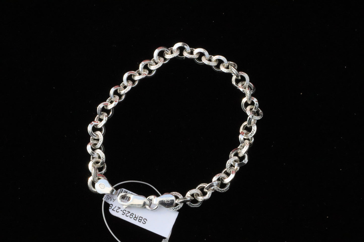 Co Circle Pattern Silver Bracelet