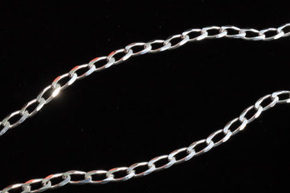 Elegant Silver Gap Curb Chain for Men - Zubee Silver