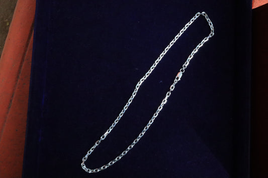 Stylish Co ovals Chain for Men - Zubee Silver