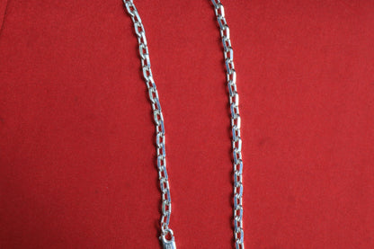 Silver Co ovals Chain for Men - Zubee Silver