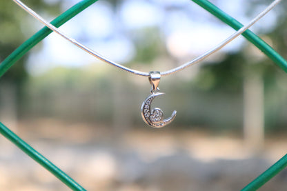 925 Silver Cresent Pendant Chain