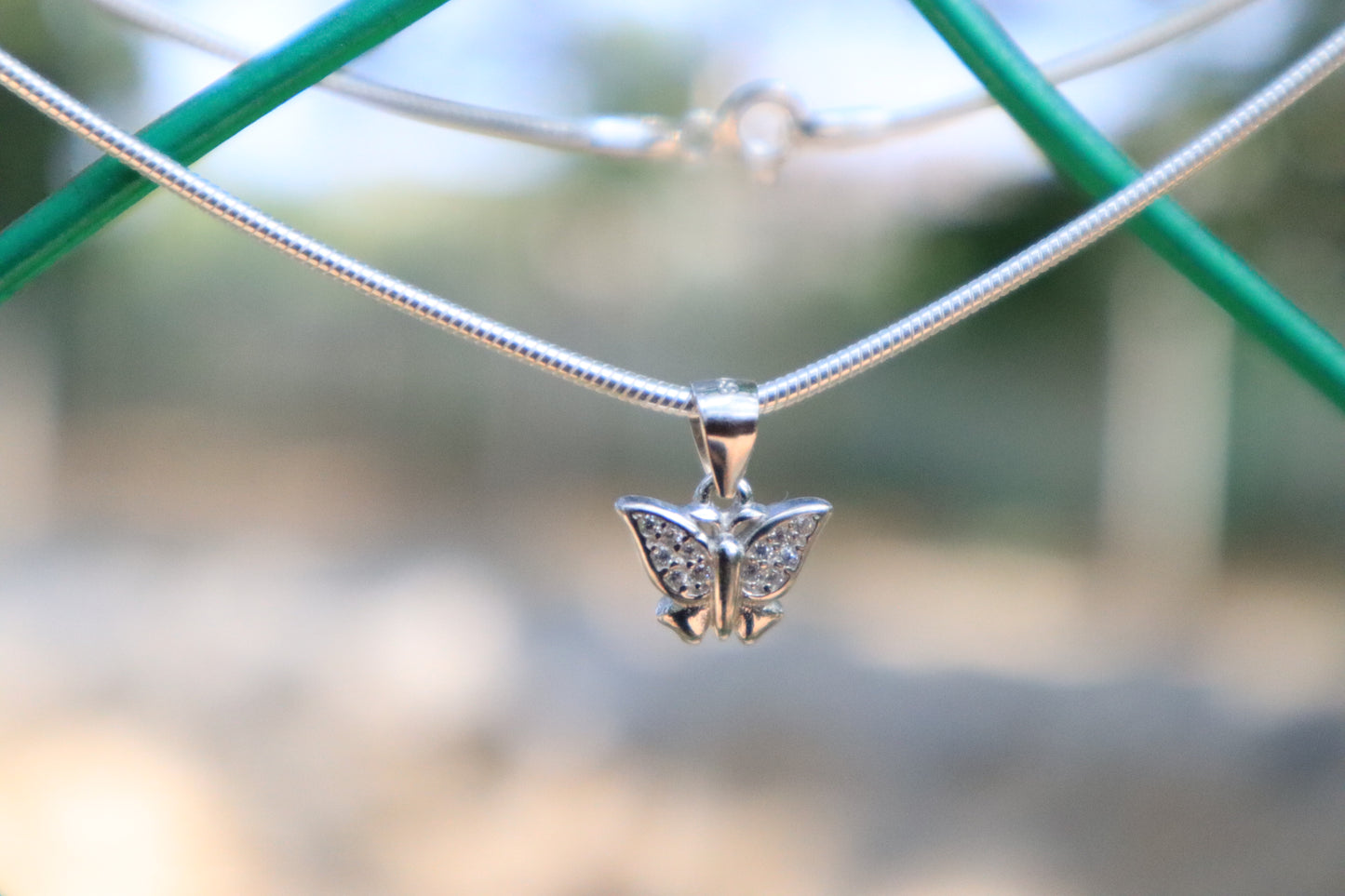 925 Sterling Silver Butterfly Pendant Chain - Zubee Silver