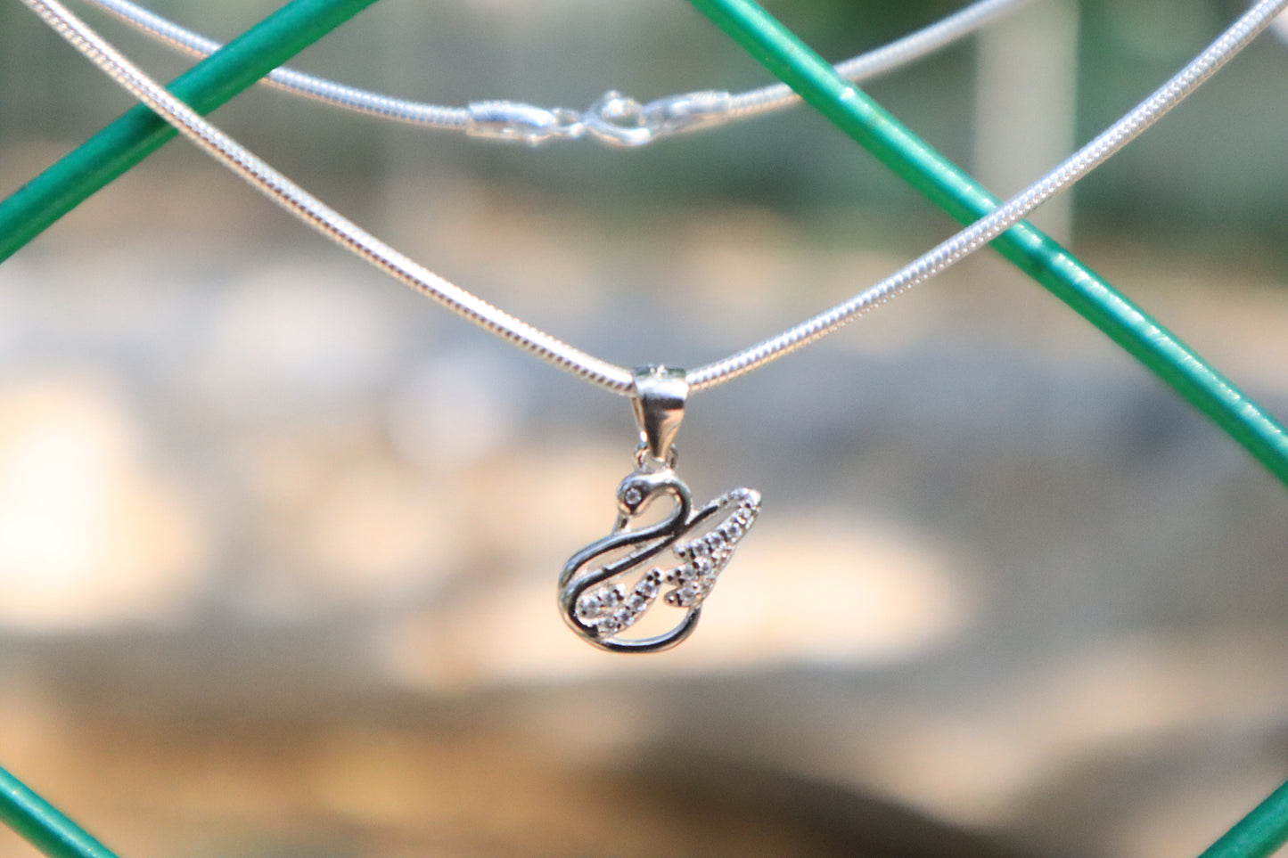 Sterling Silver Swan Pendant Chain - Zubee Silver