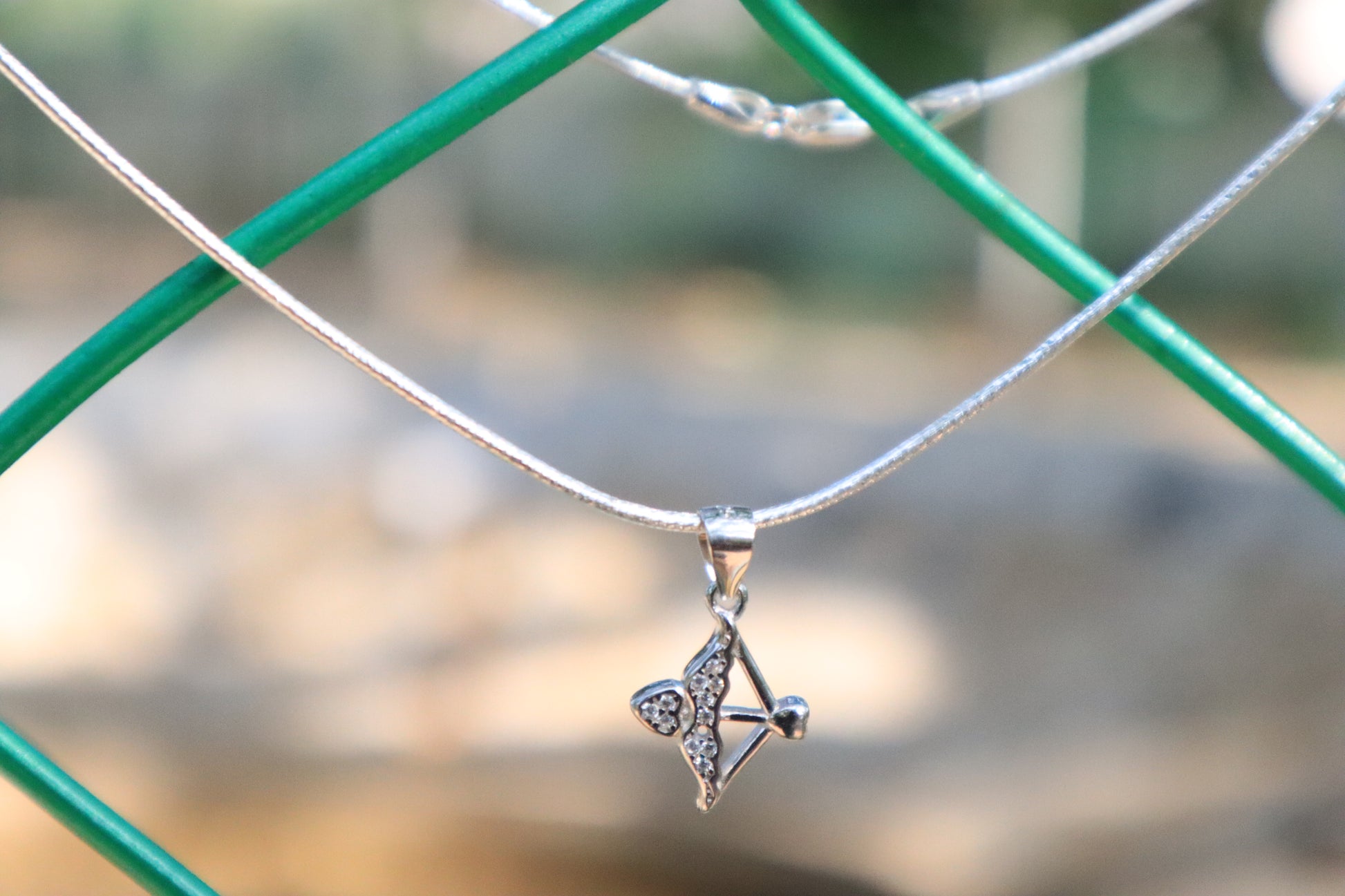 Sterling Silver Bow N Arrow Pendant Chain