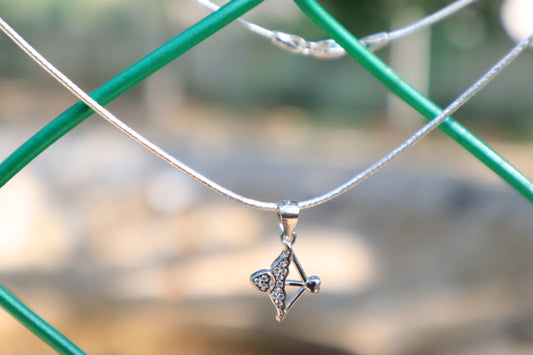 Sterling Silver Bow N Arrow Pendant Chain