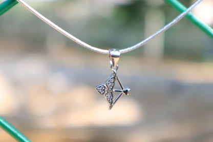 925 Sterling Silver Bow and Arrow Pendant Chain