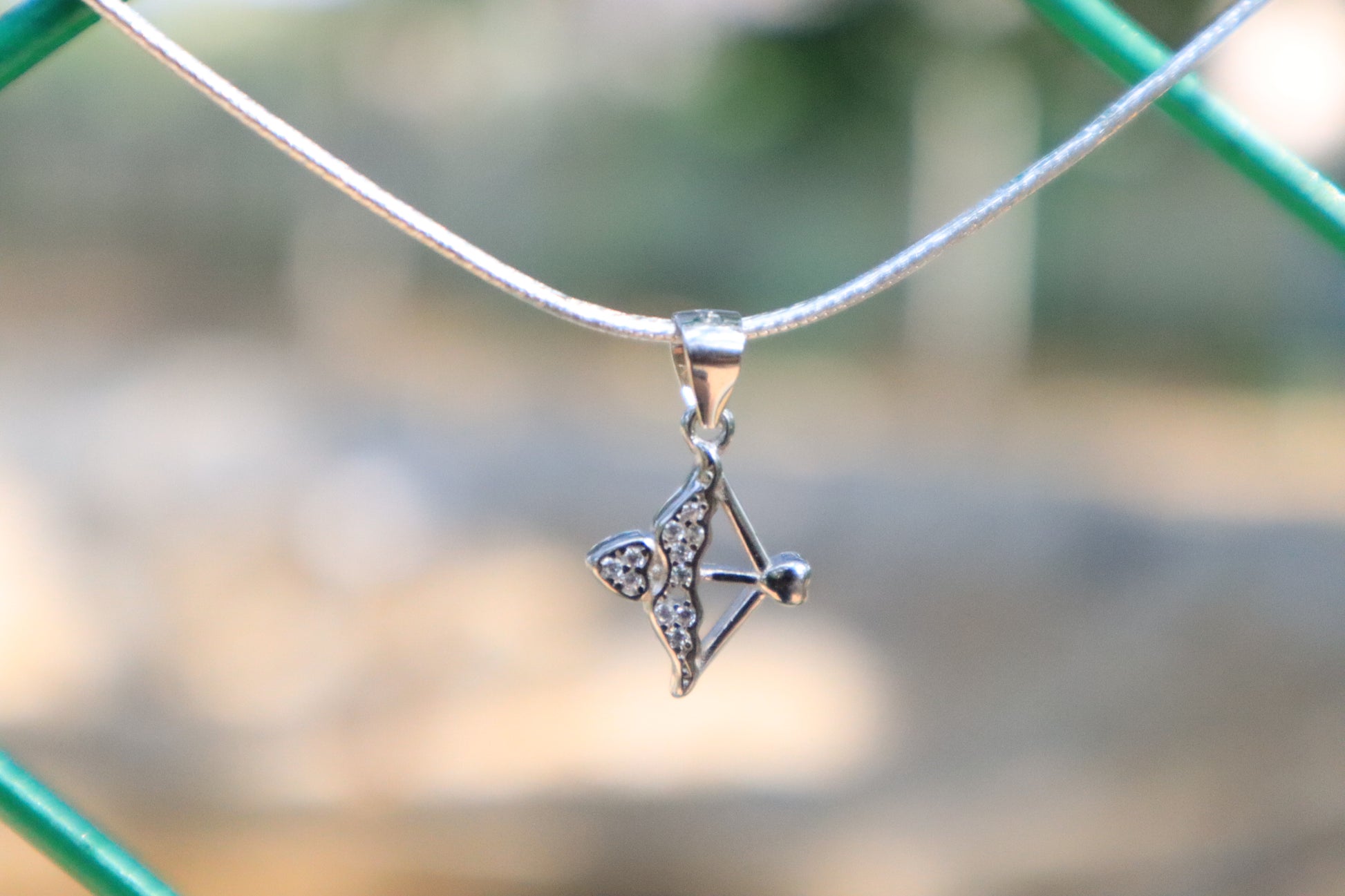 925 Silver Bow and Arrow Pendant Chain-Zubee Silver