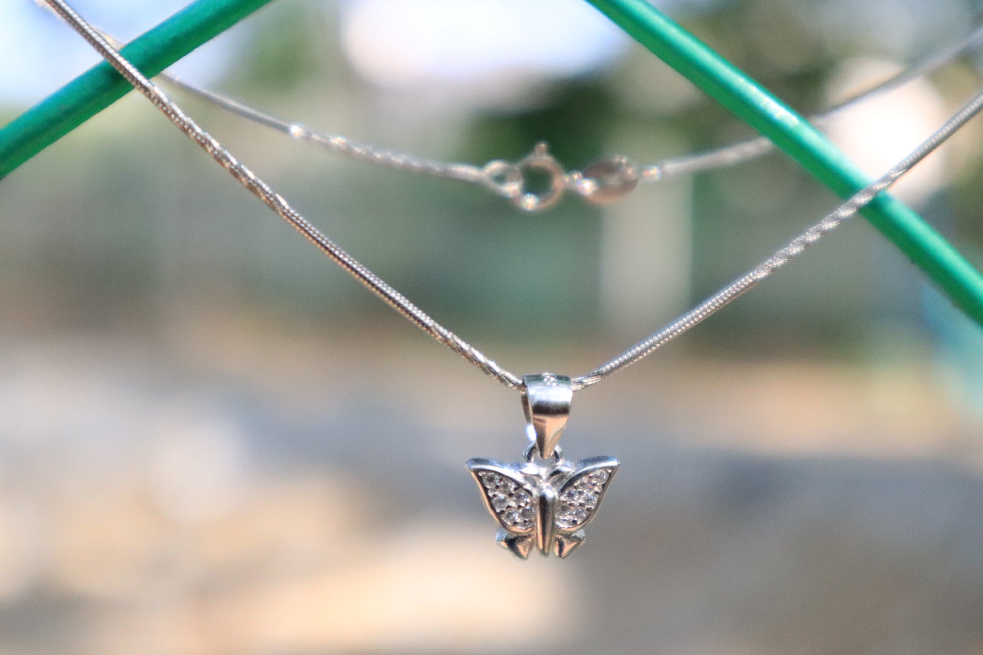 925 Silver Butterfly Pendant Chain