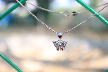 Sterling Silver Butterfly Pendant Chain