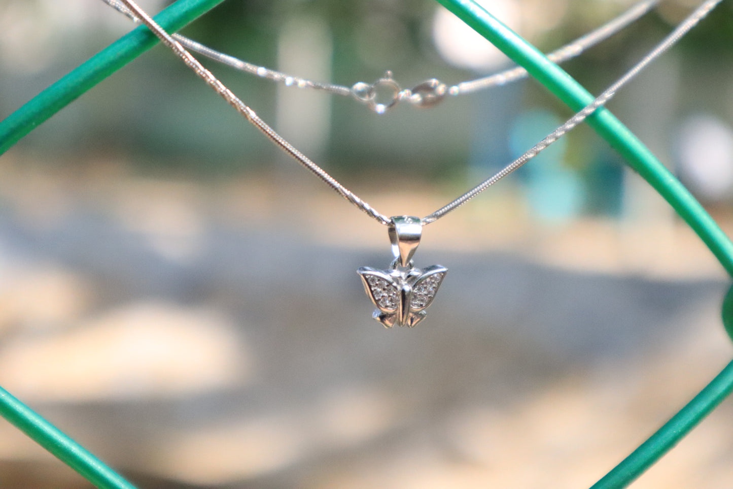 Sterling Silver Butterfly Pendant Chain
