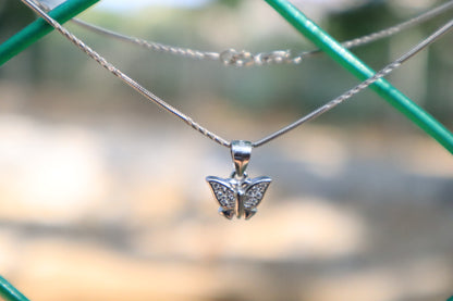 925 Silver Butterfly Pendant Chain