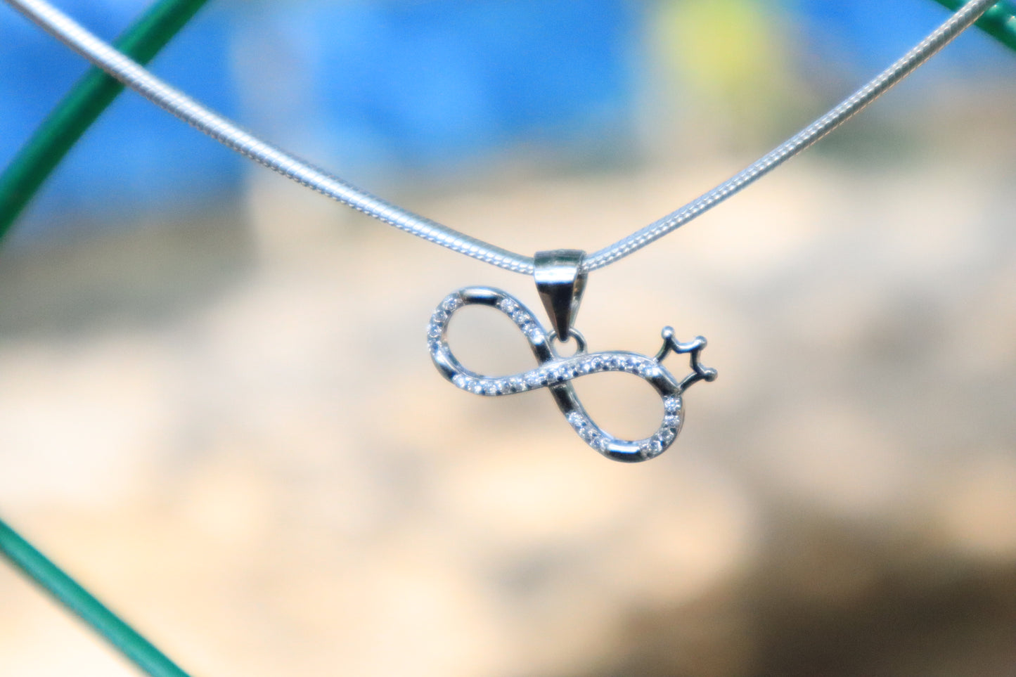 Crown Infinity Pendant Chain