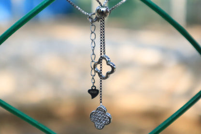 925 SIlver Double Pendant Chain - Zubee Silver