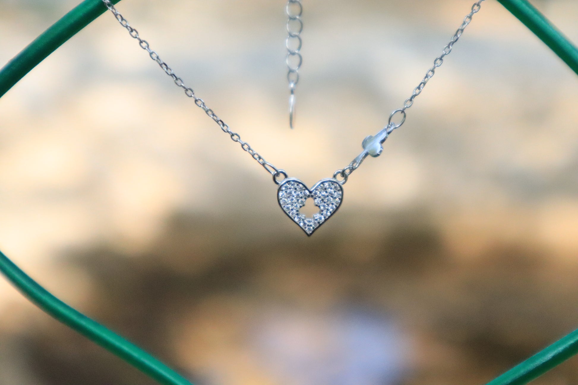 Sterling Silver Heart Pendant Chain - Zubee Silver