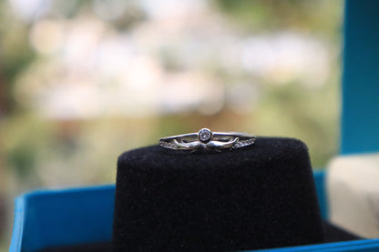 Sterling Silver Stone Wings Ring - Zubee Silver