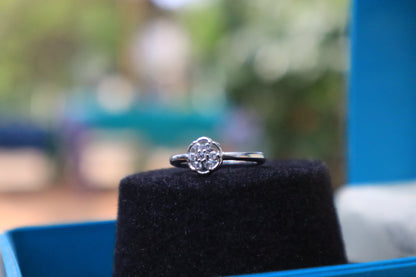 Bounded 7 Stone Silver Ring