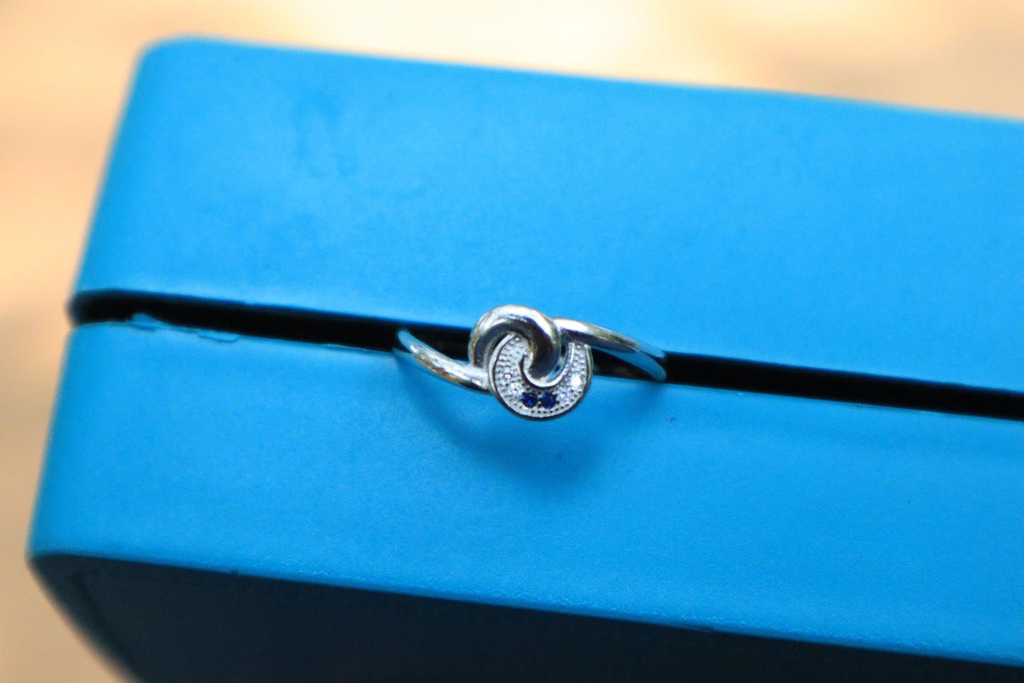 925 Silver Blue Stone Ring