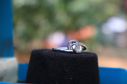 Sterling Silver Blue Stone Ring