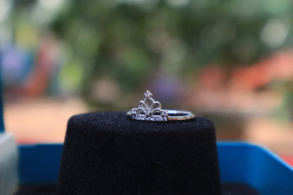 925 Sterling Silver Crown Ring - Zubee Silver