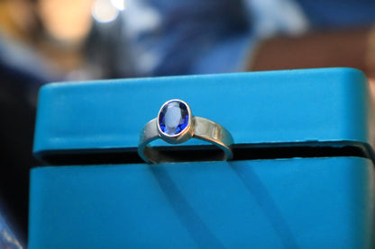 Stylish Silver Blue Stone Ring for Boys | Premium Quality Accessories - Zubee Silver