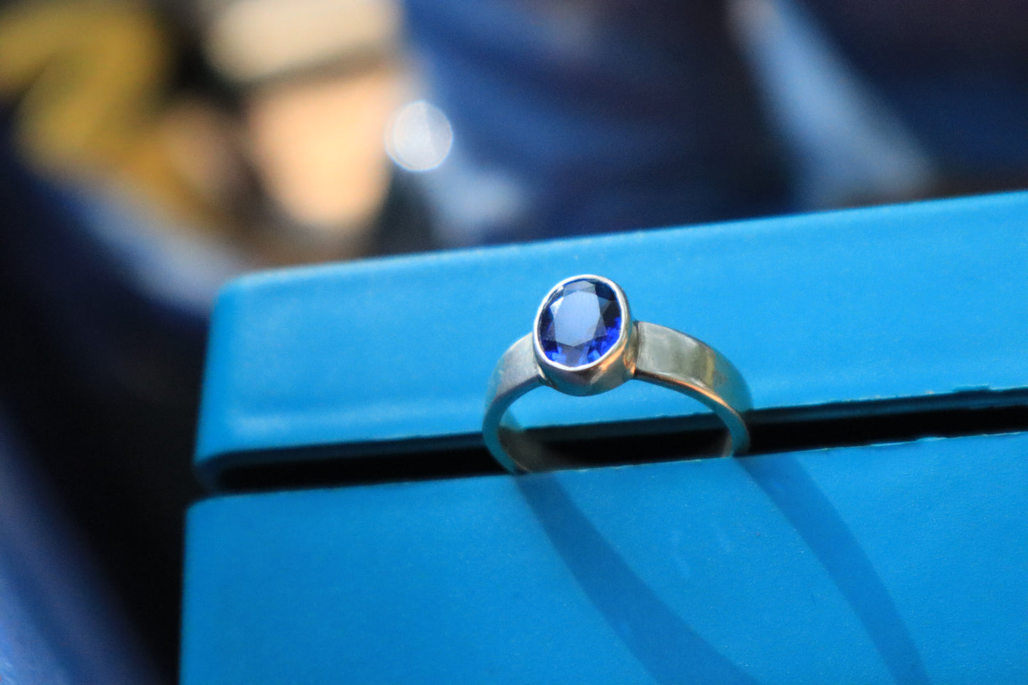 Stylish Silver Blue Stone Ring for Boys | Premium Quality Accessories - Zubee Silver