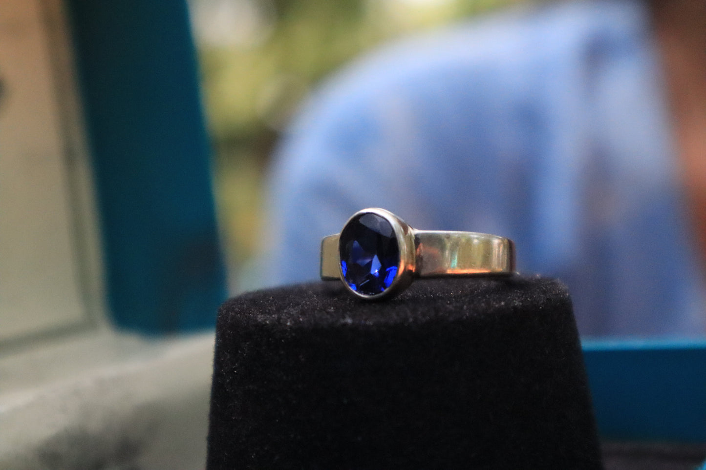 Stylish Silver Blue Stone Ring for Boys | Premium Quality Accessories - Zubee Silver