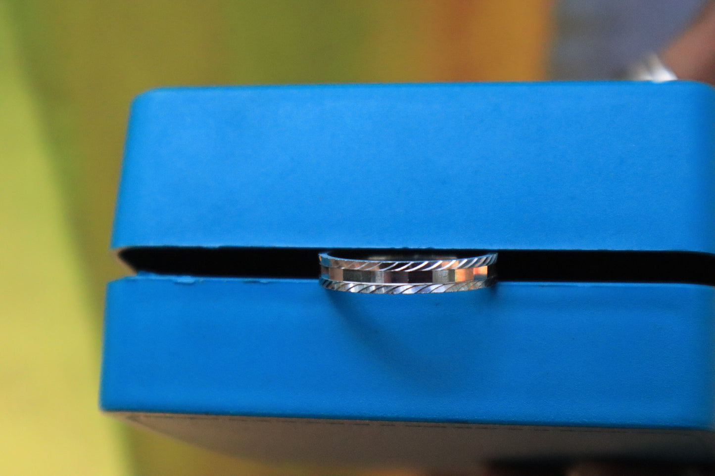 Box Cut Silver Ring - Zubee Silver