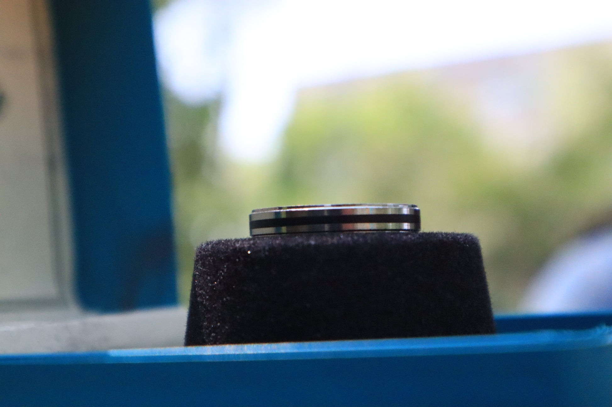 925 Silver Black Band Ring