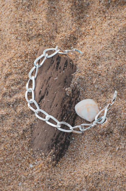 925 Silver Combined Curb Bracelet for Men