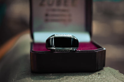 925 Sterling Silver Black Thailand Maze Ring - Zubee Silver