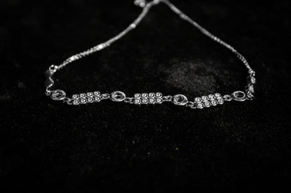 Silver Waffle Stone Bracelet - Zubee Silver