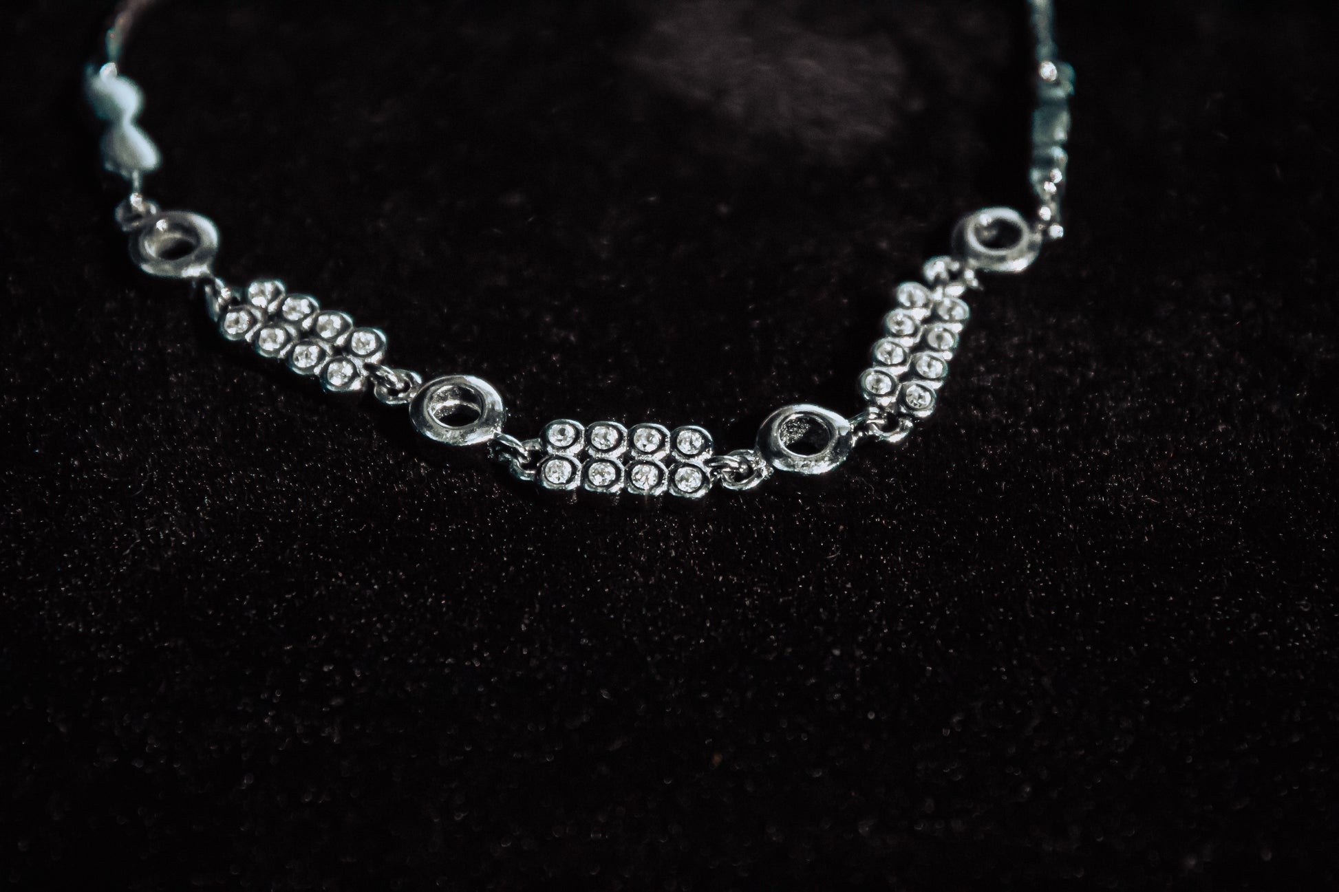 `925 Sterling Silver Waffle Stone Bracelet - Zubee Silver