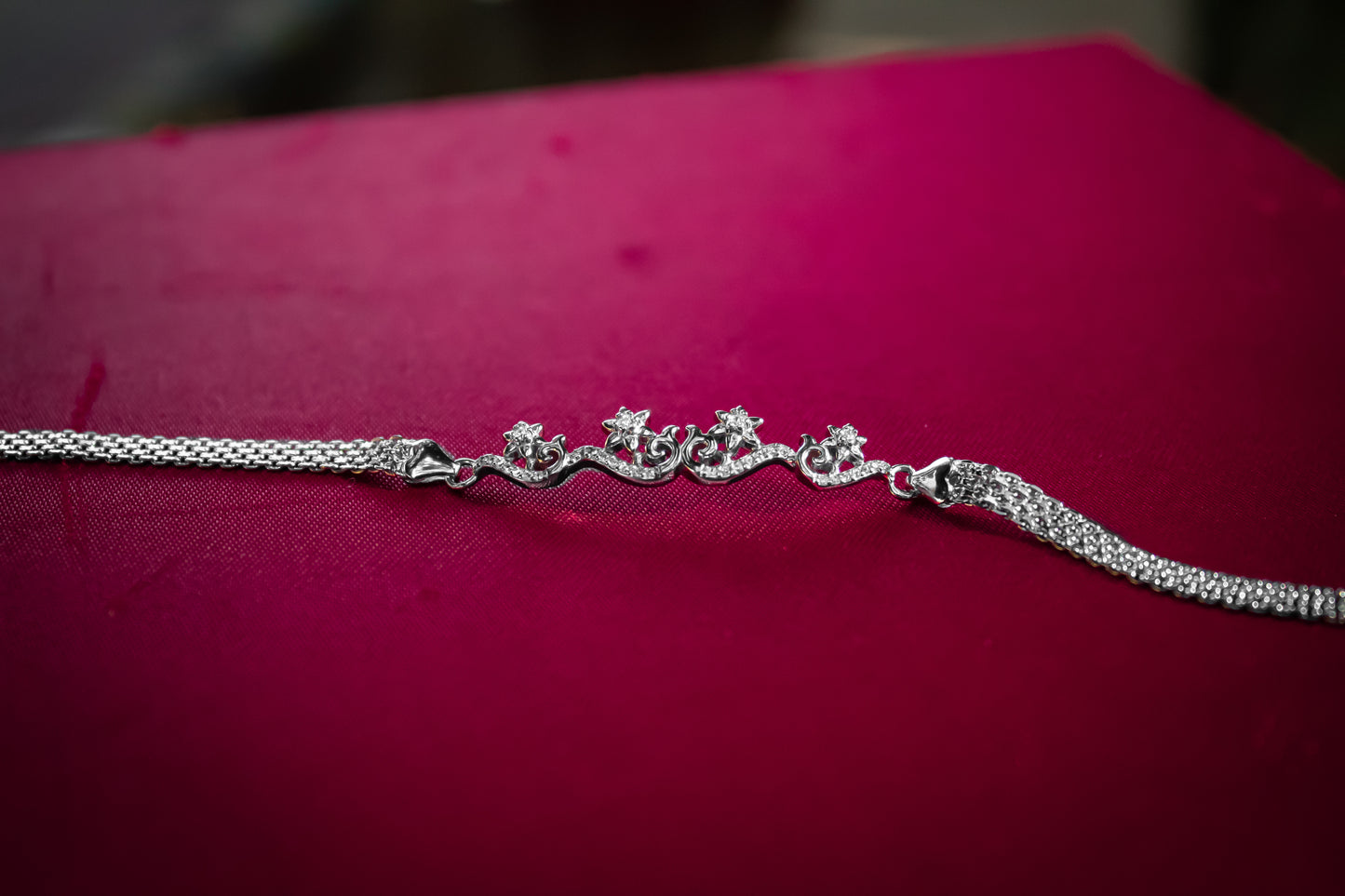 925 Sterling Silver Snow Flowers Bracelet - Zubee Silver