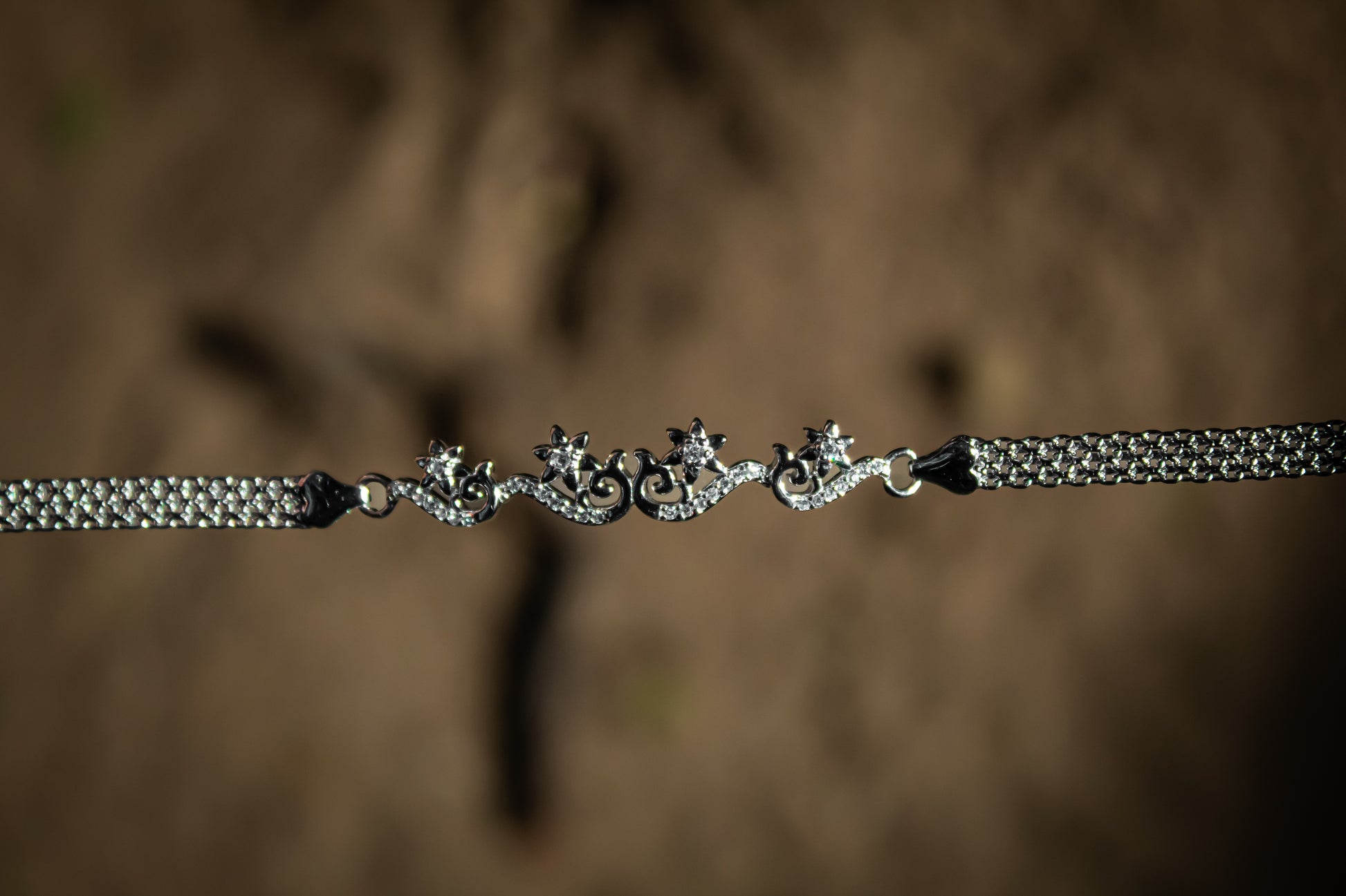 Sterling Silver Snow Flowers Bracelet - Zubee Silver