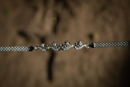 Sterling Silver Snow Flowers Bracelet - Zubee Silver