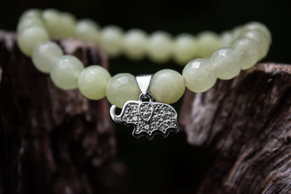 925 Sterling Silver Elephant Charm Beads Bracelet - Zubee Silver