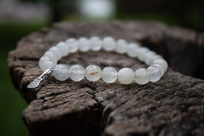 925 Sterling Silver Guitar Charm Stone Beads Bracelet for Music Enthusiasts - Zubee Silver