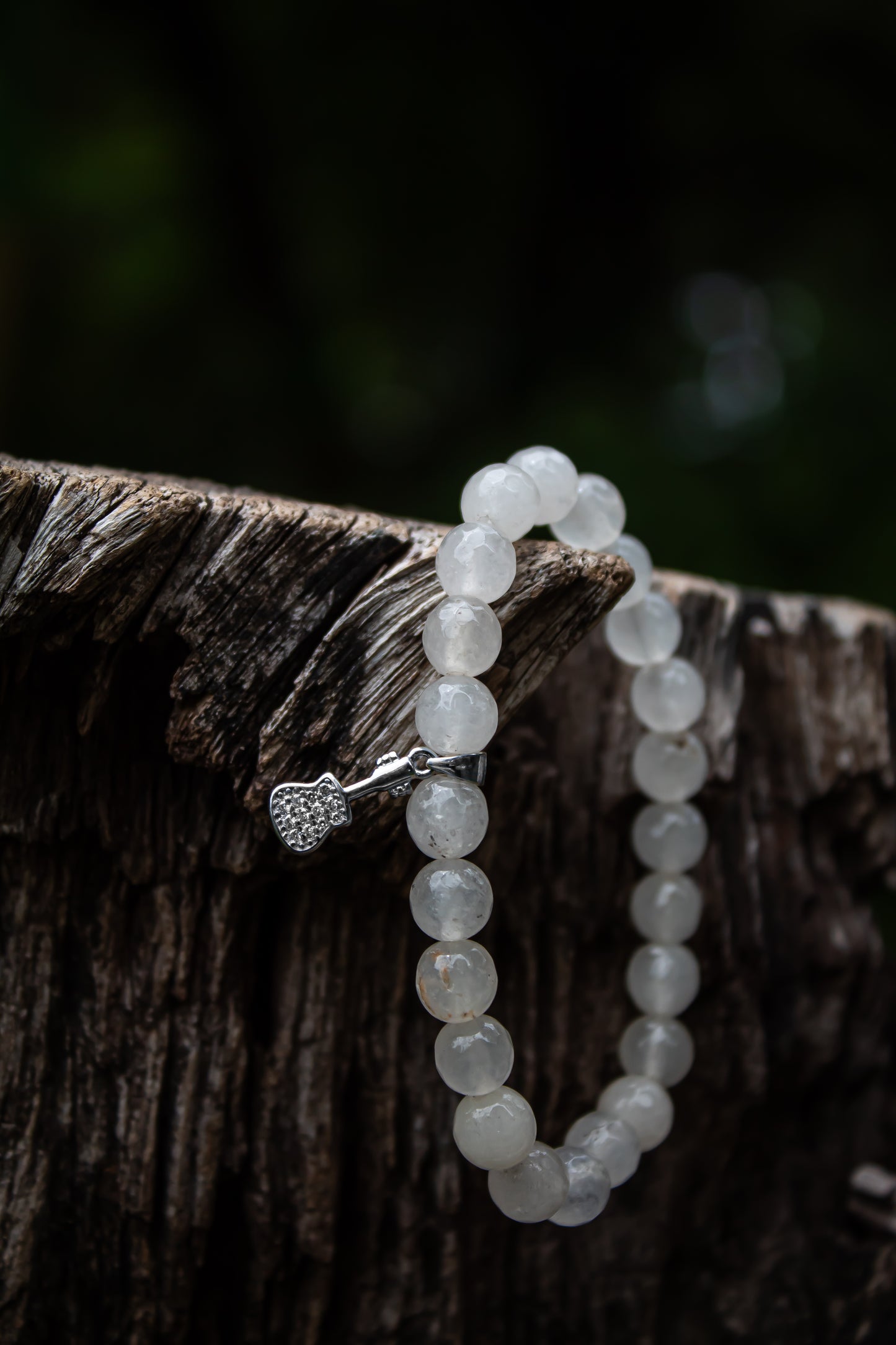 925 Sterling Silver Guitar Charm Stone Beads Bracelet for Music Enthusiasts - Zubee Silver